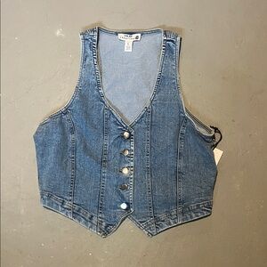 Denim Button-Up Vest